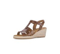 Gabor Damen Keilsandalen, Frauen Sandalen,einlege-Sohlen,Soft-Move,daempfung,Best-Fitting,elastisch,gepolstert,pink,Camel (Jute),37.5 EU / 4.5 UK