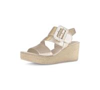 Gabor Damen Keilsandalen, Frauen Sandalen,Jollys,Glitzer,blau,Rolling-Soft,Sensitive,Basic,Derby,Silber,rosa,grau,beige,Champagner,37.5 EU / 4.5 UK