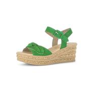Gabor Damen Keilsandalen, Frauen Sandalen,Keilsandaletten,Keilabsatz,Wedge-Heel,bequem,flach,Sommerschuhe,Freizeitschuhe,Verde,39 EU / 6 UK