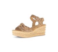 Gabor Damen Keilsandalen, Frauen Sandalen,Keilsandaletten,Keilabsatz,Wedge-Heel,flach,Passform,Comfort,wechsel-Fussbett,rot,Peanut,35 EU / 2.5 UK