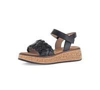 Gabor Damen Keilsandaletten Comfort Nappaleder Schwarz Mehrweite G 40,5