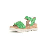 Gabor Damen Keilsandalen, Frauen Sandalen,Leichte Mehrweite (G),Keilsandaletten,Keilabsatz,Wedge-Heel,bequem,flach,Verde,38 EU / 5 UK