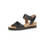 Gabor Damen Keilsandalen, Frauen Sandalen,Leichte Mehrweite (G),offene Schuhe,Strandschuhe,Keilsandaletten,schw.(KorkTS/schw),42.5 EU / 8.5 UK