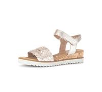 Gabor Damen Keilsandalen, Frauen Sandalen,Leichte Mehrweite (G),offene Schuhe,Strandschuhe,Keilsandaletten,Muschel(Kork/crem),37.5 EU / 4.5 UK