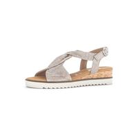 Gabor Damen Keilsandalen, Frauen Sandalen,Leichte Mehrweite (G),Sommerschuhe,Freizeitschuhe,offene Schuhe,Muschel(Kork/crem),38 EU / 5 UK