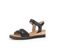 Gabor Damen Keilsandalen Keilsandaletten – leichte Mehrweite (G), schwarz, Gr. 40 EU / 6,5 UK
