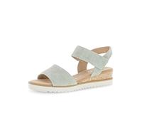 Gabor Damen Keilsandalen, Frauen Sandalen,Moderate Mehrweite (G),flach,sommerschuhe,freizeitschuhe,pino (Kork/creme),38.5 EU / 5.5 UK