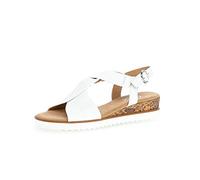 Gabor Damen Keilsandalen, Frauen Sandalen,Moderate Mehrweite (G),Freizeitschuhe,offene Schuhe,Strandschuhe,Weiss(Kork/offwhi),38 EU / 5 UK