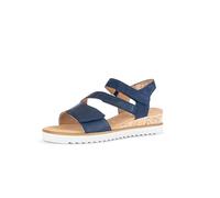 Gabor Damen Keilsandalen, Frauen Sandalen,Moderate Mehrweite (G),keilabsatz,wedge-heel,bequem,flach,marine k. (Kork),40 EU / 6.5 UK