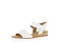 Gabor Damen Keilsandalen, Frauen Sandalen,Moderate Mehrweite (G),keilsandaletten,keilabsatz,wedge-heel,bequem,weiss(Kork/offwhi),40.5 EU / 7 UK