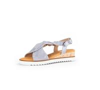 Sandalette GABOR "GENUA" Gr. 37, blau (hellblau) Damen Schuhe Sandaletten mit verstellbarem Fersenriemchen (75493534-37)