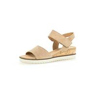 Gabor Damen Keilsandalen, Frauen Sandalen,Moderate Mehrweite (G),offene Schuhe,Strandschuhe,Keilsandaletten,Sand (Kork/Creme),42 EU / 8 UK