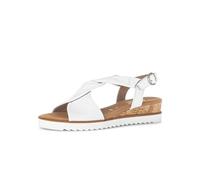Gabor Damen Keilsandalen, Frauen Sandalen,Moderate Mehrweite (G),Sommerschuhe,Freizeitschuhe,offene Schuhe,Weiss(Kork/offwhi),37.5 EU / 4.5 UK