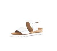 Gabor Damen Keilsandalen, Frauen Sandalen,Moderate Mehrweite (G),sommerschuhe,freizeitschuhe,offene schuhe,weiss(Kork/offwhi),38.5 EU / 5.5 UK