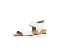 Gabor Damen Keilsandalen | Frauen Sandalen | Moderate Mehrweite (G) | Sommerschuhe | Freizeitschuhe | Weiss(Kork/offwhi) | 37 EU - 4 UK