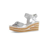 Gabor Damen Keilsandalen, Frauen Sandalen,offene Schuhe,Strandschuhe,Keilsandaletten,Keilabsatz,Wedge-Heel,bequem,Silber (So.Kalk),39 EU / 6 UK