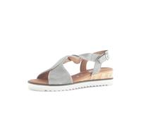 Gabor Damen Keilsandalen, Frauen Sandalen,Sommerschuhe,Freizeitschuhe,offene Schuhe,Strandschuhe,Keilabsatz,Schilf(Kork/Creme),39 EU / 6 UK