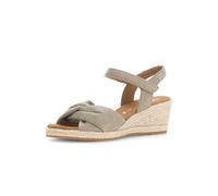 Gabor Damen Keilsandalen, Frauen Sandalen,Sport-Dynamic,glatt-Leder,antikrosa,silbrt,Casual,Fashion,metallic,Effekt,Schilf (Jute),38.5 EU / 5.5 UK