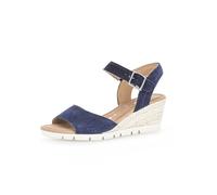 Gabor Damen Keilsandalen, Frauen Sandalen,Wedge-Heel,Sommerschuhe,Freizeitschuhe,offene Schuhe,Strandschuhe,hoch,Marine (Jute),43 EU / 9 UK
