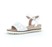 Gabor Damen Keilsandalen, Frauen Sandaletten,Moderate Mehrweite (G),sommerschuhe,freizeitschuhe,offene schuhe,bianco/mint(Grata),38 EU / 5 UK