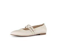 Gabor Damen Ballerina 84.130.22 - beige, gefüttert, mit Fersenriemen, weit - Gr. 38 EU