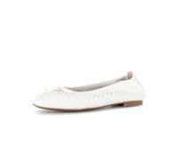 Gabor Damen Klassische Ballerinas, Frauen Ballerinas,breit,Hovercraft,atmungs-aktiv,sacchetto,weich,sportlich,Weiss,schwarz,Latte,44 EU / 9.5 UK