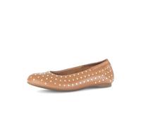 Gabor Damen Klassische Ballerinas, Frauen Ballerinas,Fashion,metallic,Effekt,Easy-Walking,elegant,einlege-Sohle,Oliv,Nougat (Gold),43 EU / 9 UK