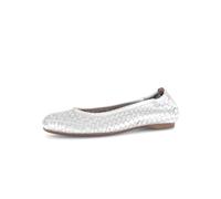 Gabor Damen Klassische Ballerinas, Frauen Ballerinas,Fashion,metallic,Effekt,Easy-Walking,elegant,einlege-Sohle,geschlossen,Silber,37 EU / 4 UK