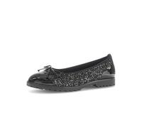 Gabor Ballerina schwarz grau Glitzer 74.100.47 für Damen, schwarz, Größe 39 EU / 6 UK