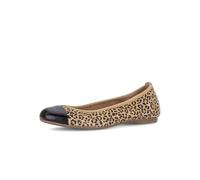 Gabor Damen Klassische Ballerinas, Frauen Ballerinas,gesundheits-Schuhe,komfortable,Kunst-Stoff,laessig,langlebig,Natur/schwarz,37 EU / 4 UK