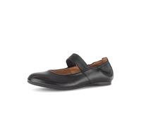 Gabor Damen Klassische Ballerinas, Frauen Ballerinas,glatt-Leder,antikrosa,silbrt,Casual,Fashion,metallic,Effekt,elegant,schwarz,41 EU / 7.5 UK