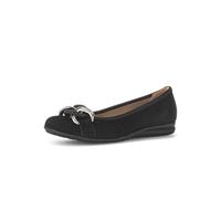Gabor Damen Klassische Ballerinas, Frauen Ballerinas,Jollys,Glitzer,blau,Rolling-Soft,Sensitive,Basic,Derby,schwarz(Uni+asilb),41 EU / 7.5 UK