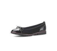 Gabor Ballerina NV – Damen, klassisch elegant mit Schleife – Schwarz (Cognac) EU 41