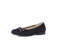 Ballerina GABOR "Eleganter Ballerina Rauleder", Damen, Gr. 38, blau, Schuhe Ballerina (73057610-38) blau