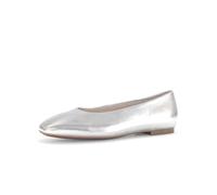 Gabor Damen Klassische Ballerinas, Frauen Ballerinas,verspielt,Leder-Ware,chic,Trend-bewusst,praktisch,Schmerz-lindernd,Silber,36 EU / 3.5 UK