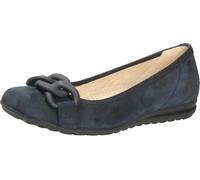 Ballerina GABOR "Sportliche Ballerina Rauleder", Damen, Gr. 38, blau, Schuhe Ballerina (56219511-38) blau