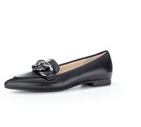 Gabor Damen Klassische Ballerinas, Frauen Flats,Ballerina-Schuhe,Ballett-Schuhe,Ballet-Flats,Ausgehschuhe,schwarz(Altsilber),40 EU / 6.5 UK