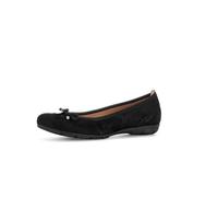 Gabor Ballerina 76193664-40 – Ziegenveloursleder, Hovercraft-Laufsohle – Damen 40 Schwarz
