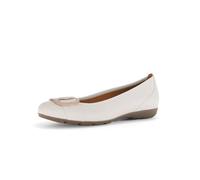 Gabor Damen Klassische Ballerinas, Frauen Flats,Ballet-Flats,flach,Ausgehschuhe,Abendschuhe,Slip-ons,sportlich,Creme/Champagner,40.5 EU / 7 UK