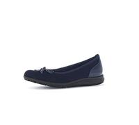 Gabor Damen Klassische Ballerinas, Frauen Flats,Best Fitting,klassisch elegant,Schleife,Ballerinen,Halbschuhe,Slipper,Atlantik,38.5 EU / 5.5 UK