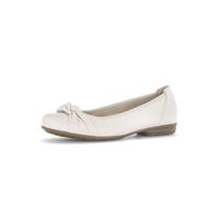 Ballerina GABOR "FLORENZ" Gr. 38,5, weiß (offwhite) Damen Schuhe Ballerinas mit Elastikeinfass, Weite G = weit (35991512-38,5)
