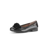 Gabor Damen Klassische Ballerinas, Frauen Flats,Moderate Mehrweite (G),flach,Ausgehschuhe,Abendschuhe,Slip-ons,Schleife,schwarz,40.5 EU / 7 UK