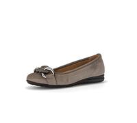 Gabor Damen Klassische Ballerinas, Frauen Flats,Moderate Mehrweite (G),Slip-ons,klassisch elegant,Ballerinen,fumo (Uni+altsilb),38 EU / 5 UK