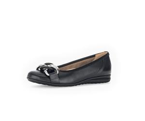 Gabor Damen Klassische Ballerinas, Frauen Flats,Pumps,Halbschuhe,Sommerschuhe,Slipper,Ballerina-Schuhe,flach,schwarz (Uni+CDF),39 EU / 6 UK