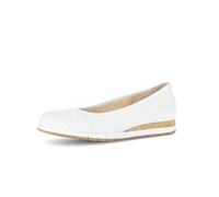 Gabor Damen Klassische Ballerinas, Frauen Flats,Slip-ons,Freizeitschuhe,sportlich,Ballerinen,Pumps,Halbschuhe,Slipper,Weiss (Kork),37.5 EU / 4.5 UK