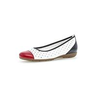 Gabor Damen Klassische Ballerinas, Frauen Flats,Slip-ons,Freizeitschuhe,sportlich,Women's,Ladies,Ballerinen,Pumps,Slipper,Weiss,43 EU / 9 UK