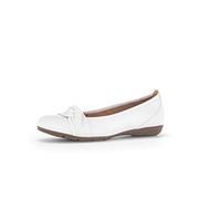 Gabor Damen Klassische Ballerinas, Frauen Flats,Slip-ons,klassisch elegant,Ballerinen,Halbschuhe,Sommerschuhe,Slipper,flach,Weiss,40 EU / 6.5 UK