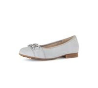 Gabor Damen Klassische Ballerinas, Frauen Flats,Slipper,Ballerina-Schuhe,Ballett-Schuhe,Ballet-Flats,flach,ltgrey(silbermatt),36 EU / 3.5 UK