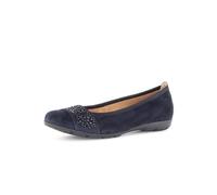 Gabor Damen Klassische Ballerinas, Frauen Flats,Slipper,Ballerina-Schuhe,Ballett-Schuhe,Ballet-Flats,Ausgehschuhe,Atlantik,37.5 EU / 4.5 UK