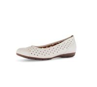 Gabor Damen Klassische Ballerinas, Frauen Flats,sportlich,Ballerinen,Pumps,Halbschuhe,Sommerschuhe,Slipper,Ballerina-Schuhe,Creme,42 EU / 8 UK